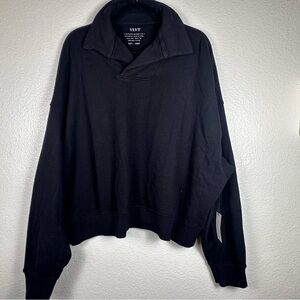 Velvet by Graham & Spencer Women's Suzie Soft Fleece Polo Sweatshirt Size XL